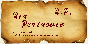Mia Perinović vizit kartica